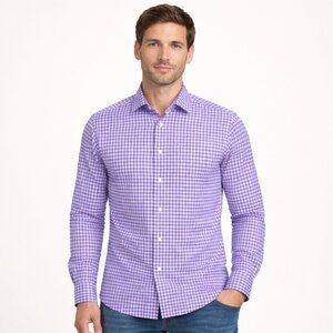 Lauren Ralph Lauren Slim Fit Purple Gingham Dress Shirt 15.5 32/33 Non Iron
